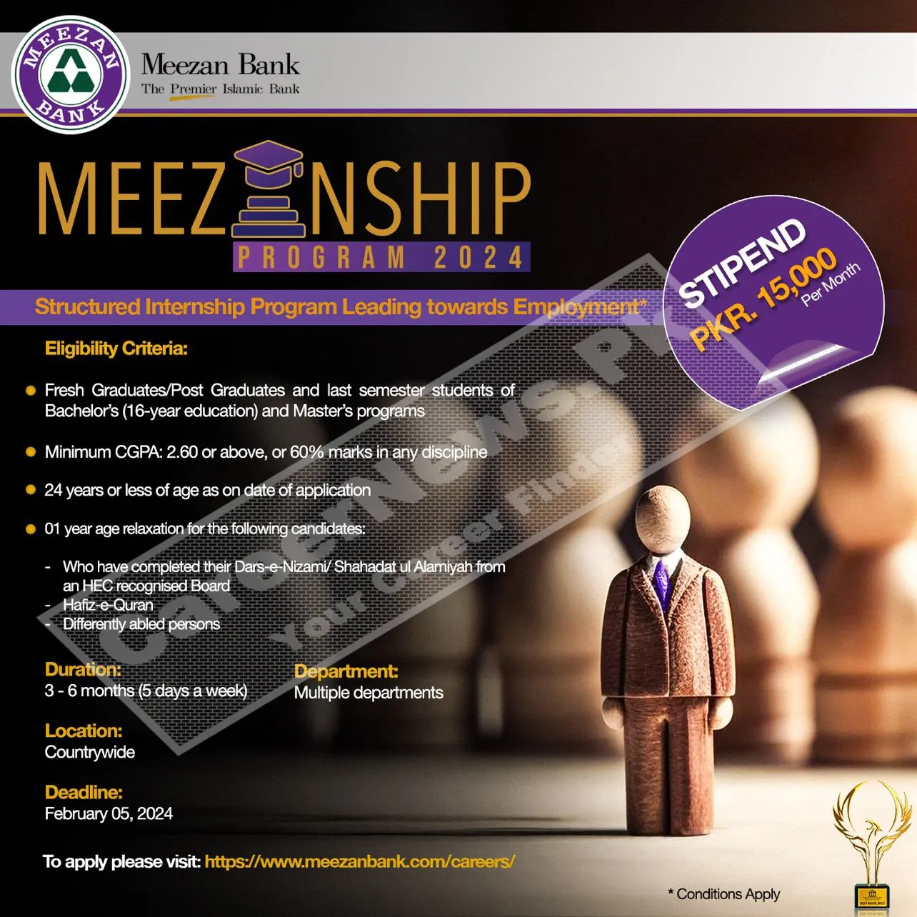Meezan Bank Internship Program 2024 - Meezanship Program Online Apply